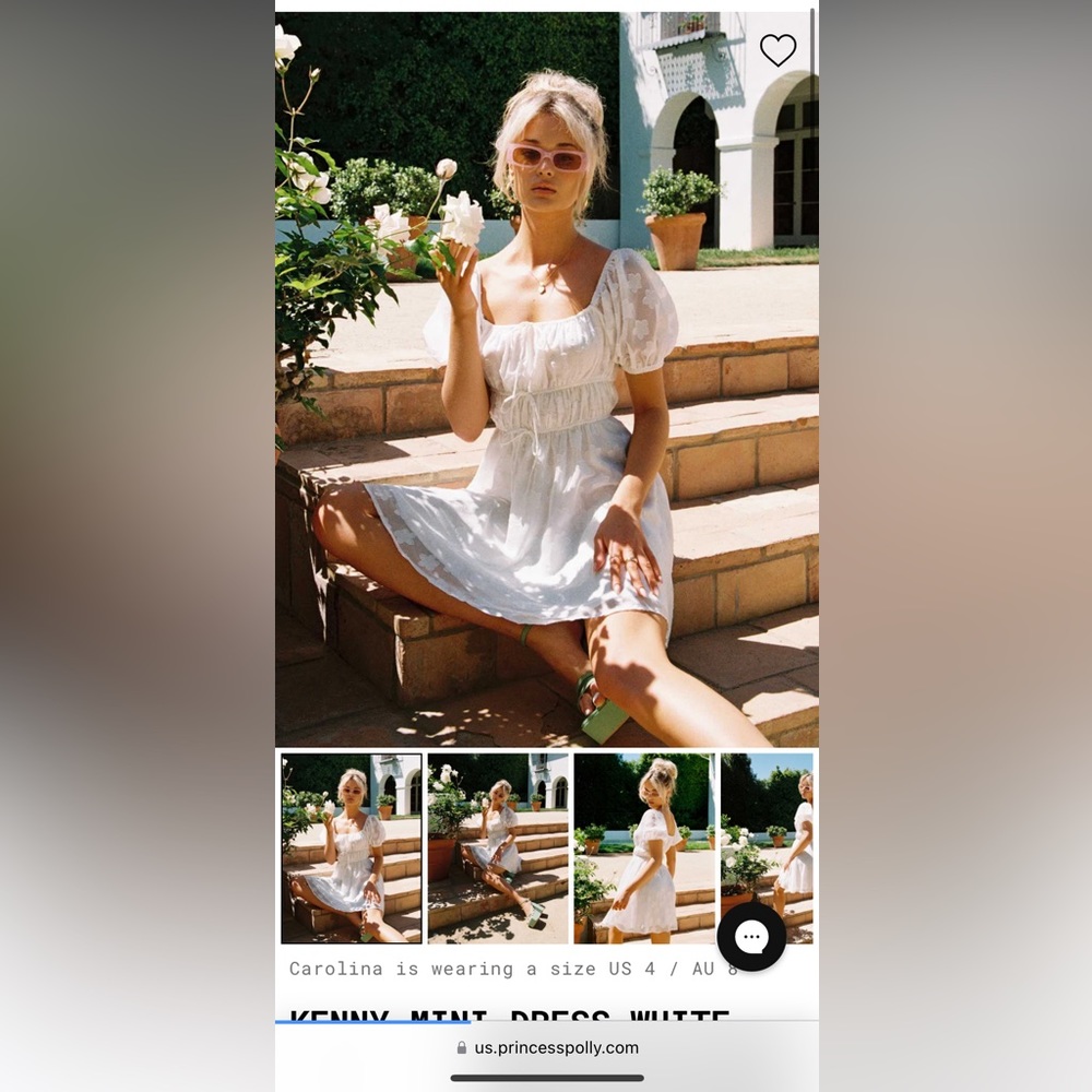 Princess Polly Kenny Mini Dress White
